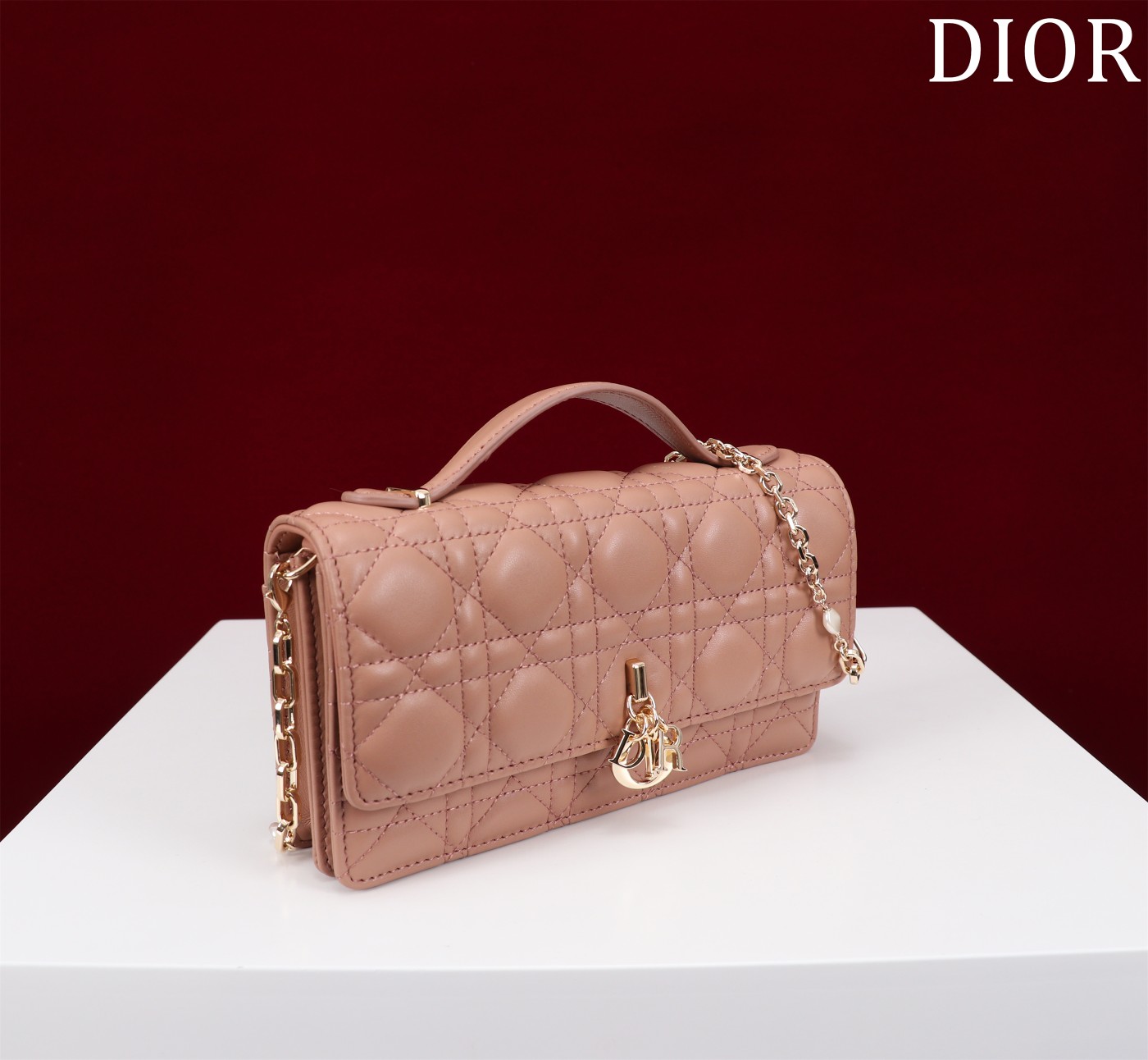 My Dior Mini Bag Blush Cannage Lambskin